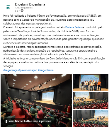 Post LinkedIn Engetami